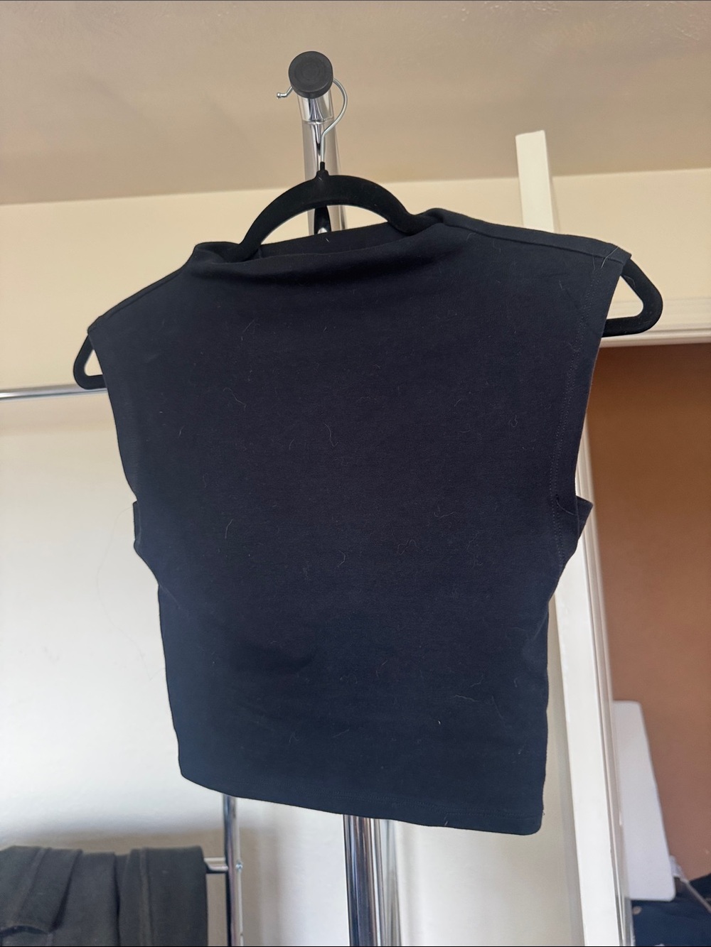 Cuts Clothing Black Sleeveless Crop Top